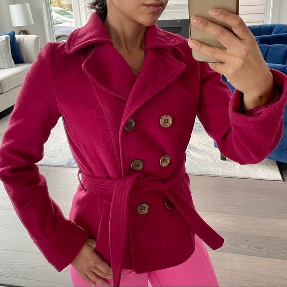 Pink H&M belted coat - Lightly worn - $20 - Picture 1 of 1